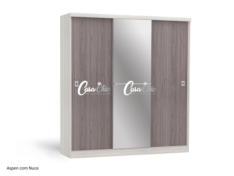 Guarda Roupa Armario Roupeiro Kappesberg S363 Espelhado 03 Portas